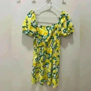 Chloe+Rene Lemon Print Dress M